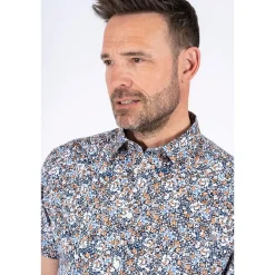 Herre Oliver Kortærmet Skjorte Marineblå