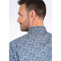 Herre Oliver Kortærmet Skjorte Blå