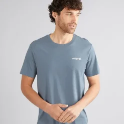 Herre O&O Grafik T-shirt Blå/​Brun