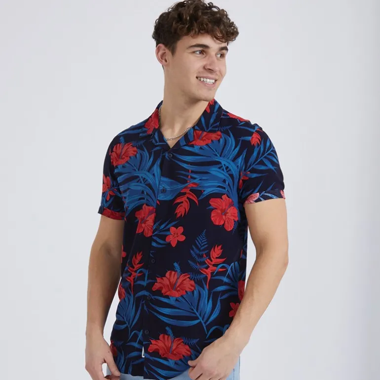 Herre Otiano Skjorter med korte ærmer Blå