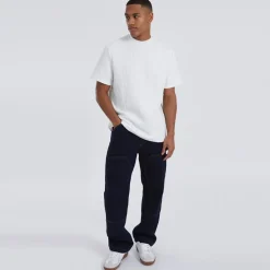 Herre Oversized Fit Miska T-shirt Creme