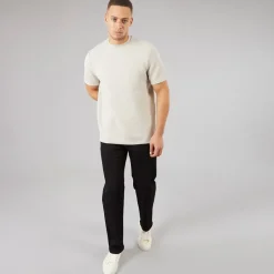 Herre Oversized Fit Standall T-Shirt Lys Taupe