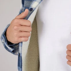 Herre Paddy Langærmet Vatteret Skjorte Blå Tjek