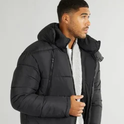 Herre Parka Lynlåsjakke Sort