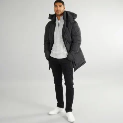 Herre Parka Lynlåsjakke Sort