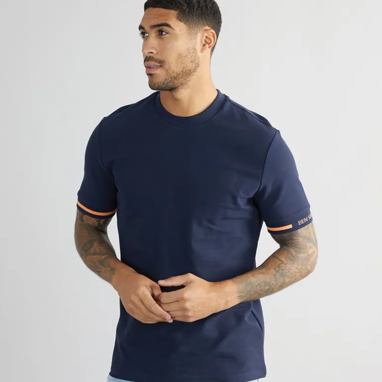 Herre Pique T-Shirt Mørk Marineblå