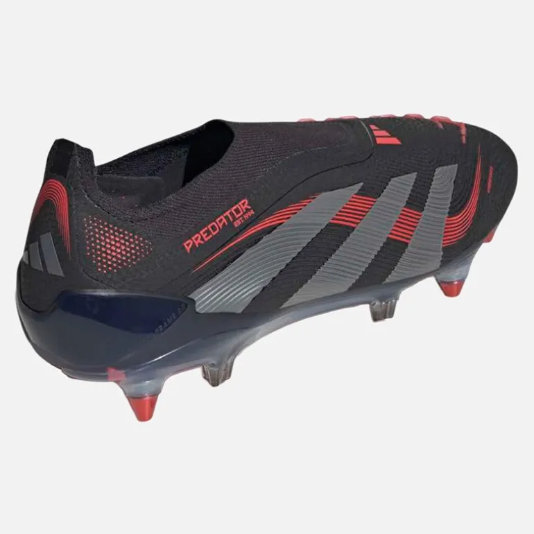 Herre Predator Elite LL Snørebåndsløse Stealth Victory Pack SG Blød Bund Fodboldstøvler Core Black/Grey Four/Lucid Red