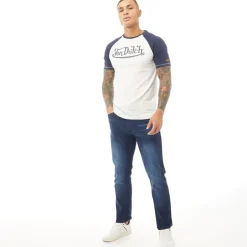 Herre Princed Straight Fit Jeans Mørk Vask