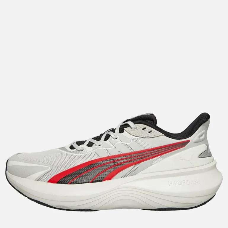 Herre Pulse Pro Neutral Støddæmpet Løbesko Feather Gray/ Black/For All Time Red