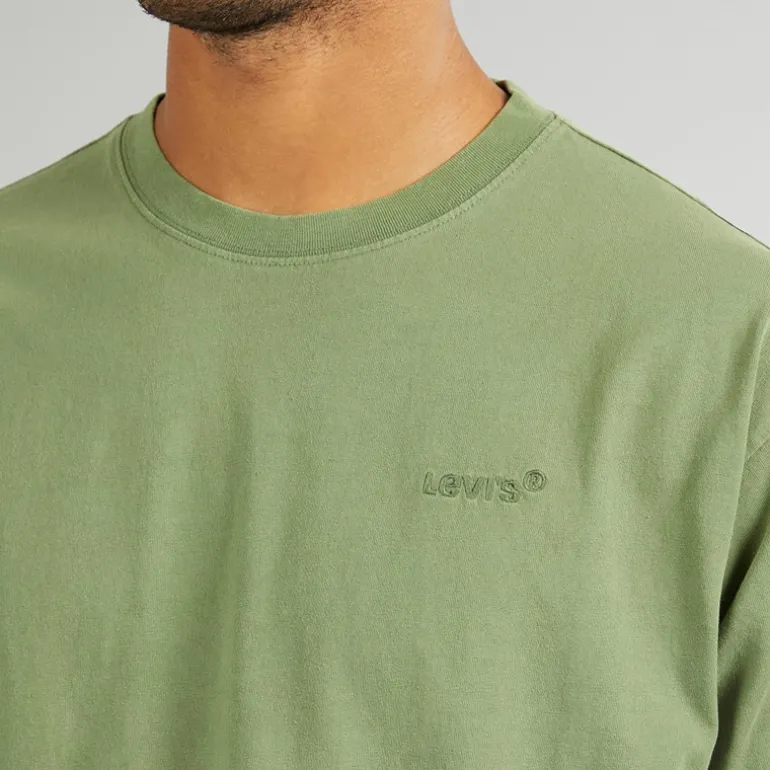 Herre Rød Tab Vintage T-shirt Garment Dye Vineyard Grøn