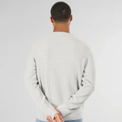 Herre Rice Strikket Jumper Lys Grå