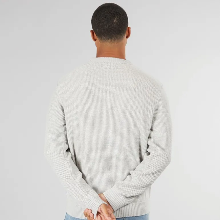 Herre Rice Strikket Jumper Lys Grå