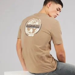 Herre Rift Ryg Grafik T-shirt Beige Rocky