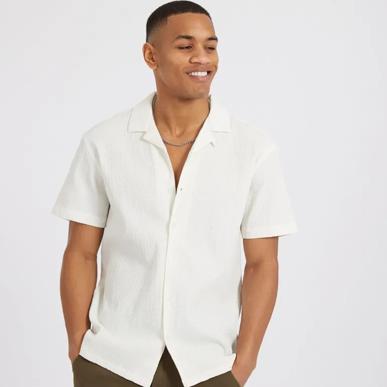 Herre Ripley Skjorter med korte ærmer Hvid