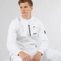 Herre Rissio Utility Sweatshirt Lysegråmeleret