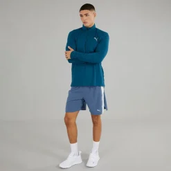 Herre Run Favorit 1/​4 Zip Løbe T-shirt Ocean Tropic