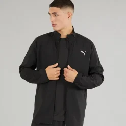 Herre Run Favorit Vævet Løbejakke Sort