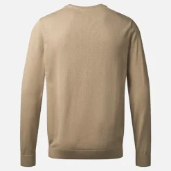 Herre Rund Hals Ellison Strik Sweater Silver Mink