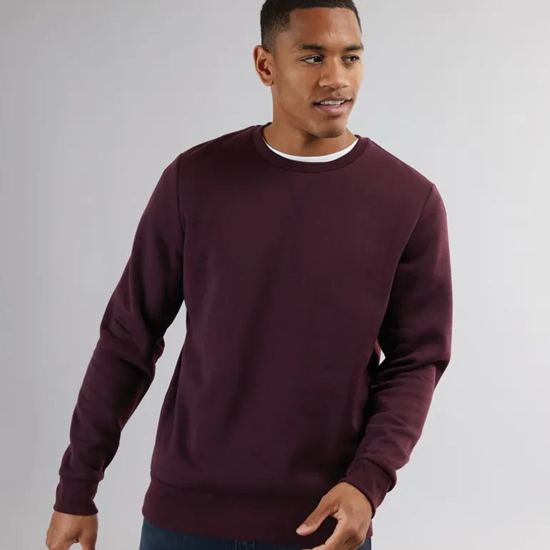 Herre Rundhals Sweatshirt Bourgogne