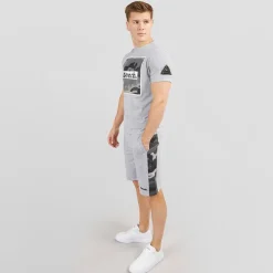 Herre Sanlo T-shirt og shorts sæt Grå Melange