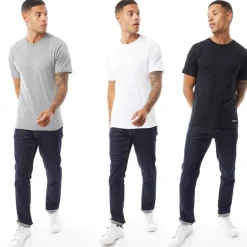 Herre Santo T-Shirts 3-pak Sort/​Grå Melange/​Hvid