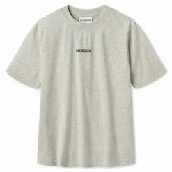 Herre Script Logo Boxy T-shirt Grå Melange