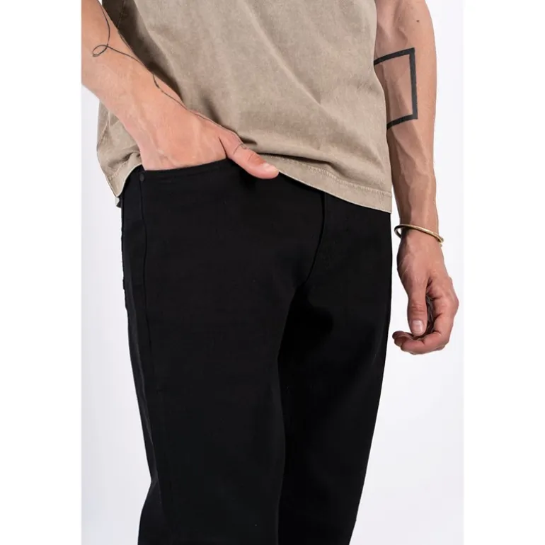 Herre Sebb Jeans Med Lige Ben Sort