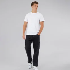 Herre Serian Cargo Jeans Vasket Sort