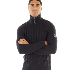 Herre Shane Strikket Trøje Blå Blazer