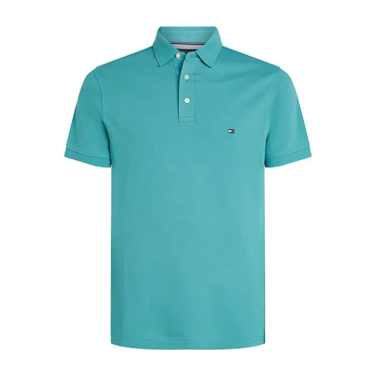 Herre Slim Polo Hazy Teal
