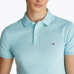 Herre Slim Polo Tradewinds Aqua