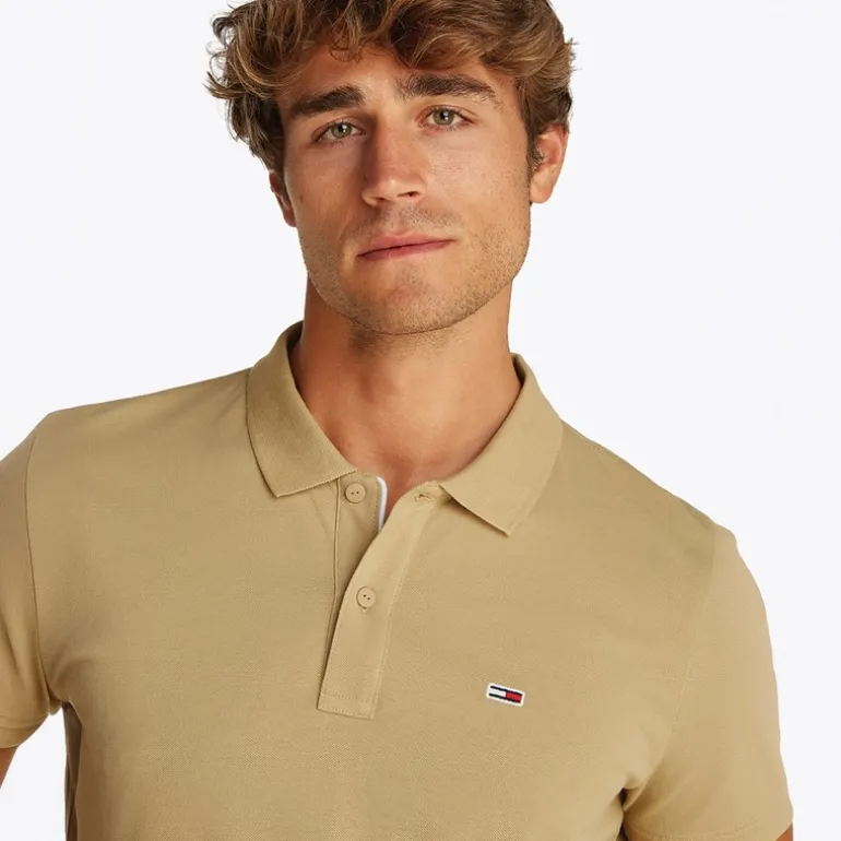 Herre Slim Stolpelukning Polo Relic Tan