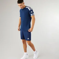 Herre Squadra 21 T Shirt Team Navy Blue/​Hvid