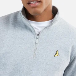 Herre Stilgar To Pakke 1/​4 Lynlås Sweatshirts Sort/​Grå