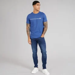 Herre Stormfisk T-shirt Open Blue