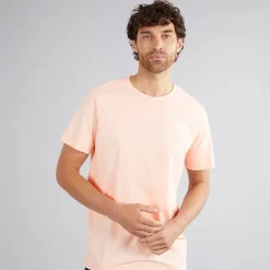 Herre Stribet Sunrise Grafik T-Shirt Pink