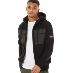 Herre Strikket Hoodie Sort