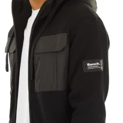 Herre Strikket Hoodie Sort