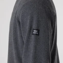 Herre striktrøje mørkegrå melange Dar Grey M