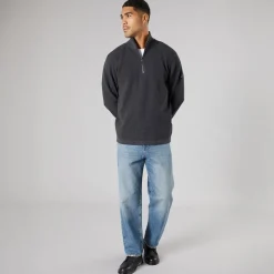 Herre striktrøje mørkegrå melange Dar Grey M