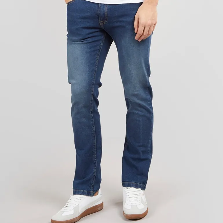 Herre Stuart Jeans med lige pasform Mørk indigovask