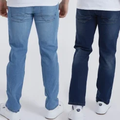 Herre Stuart Jeans med lige pasform - topak i Indigo/​Mid Wash