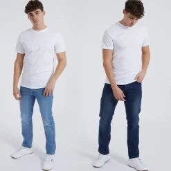 Herre Stuart Jeans med lige pasform - topak i Indigo/​Mid Wash
