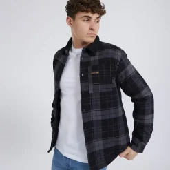 Herre Tavarell Langærmet Vatteret Skjorte Sort/​Mørkegrå/​Rød/​Blå Ternet