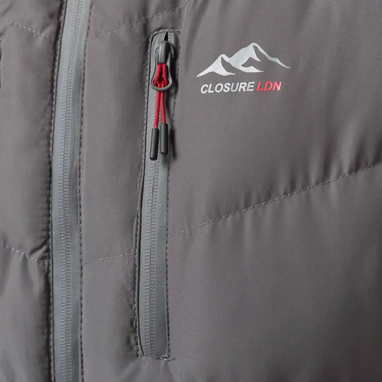 Herre Tech Logo Puffer Jakke Koksgrå