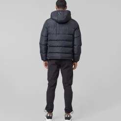 Herre Tech Logo Puffer Jakke Sort