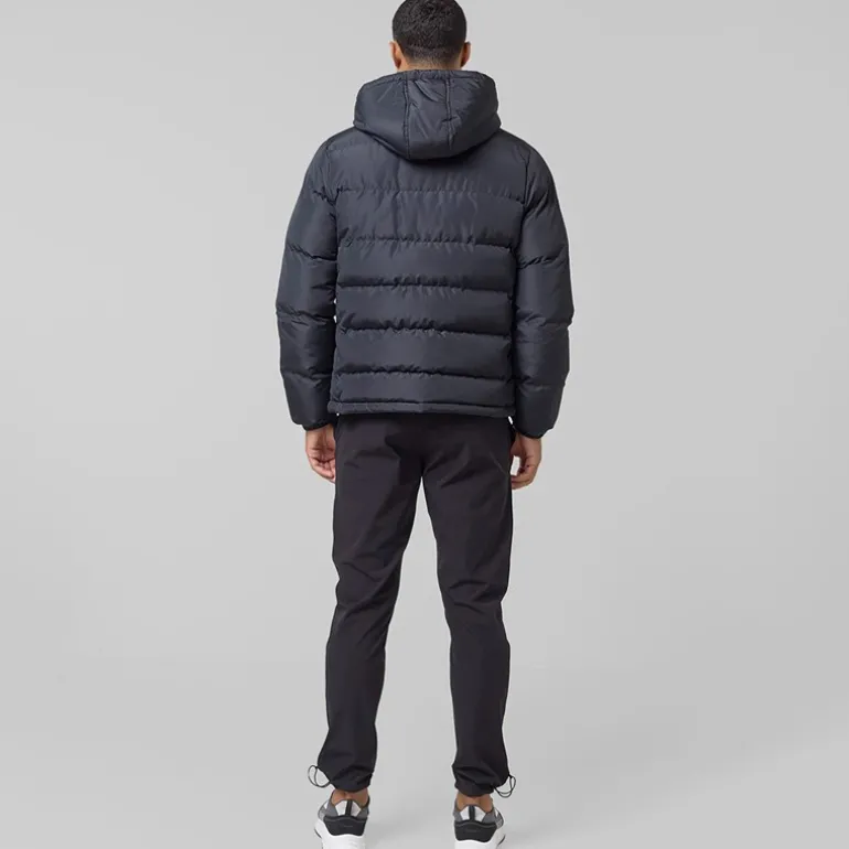 Herre Tech Logo Puffer Jakke Sort