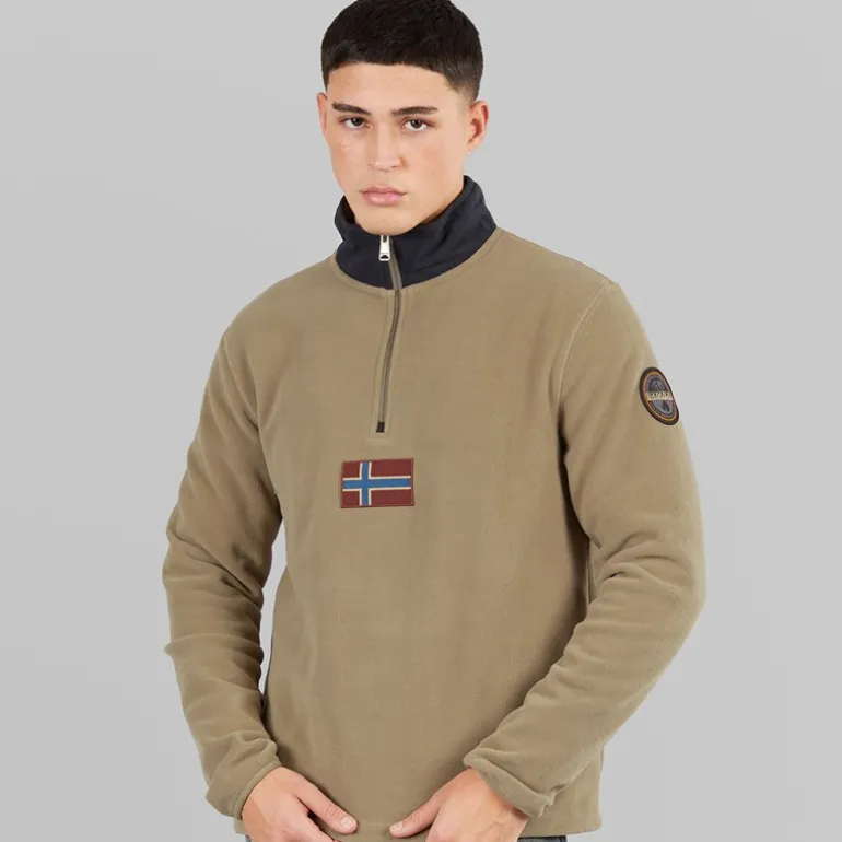 Herre Tev Polar 1/2 Zip Sweatshirt Fallen Rock