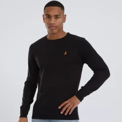 Herre Theory Rundhals Trøje Jet Sort