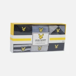 Herre Timothy Seks Pak Strømper Med Gaveæske Peacoat/​Tempest/​Argyle/​Stripe/​Light Grey Marl/​Peacoat